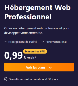 hébergement professionnel