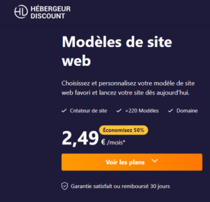 modèle de site web